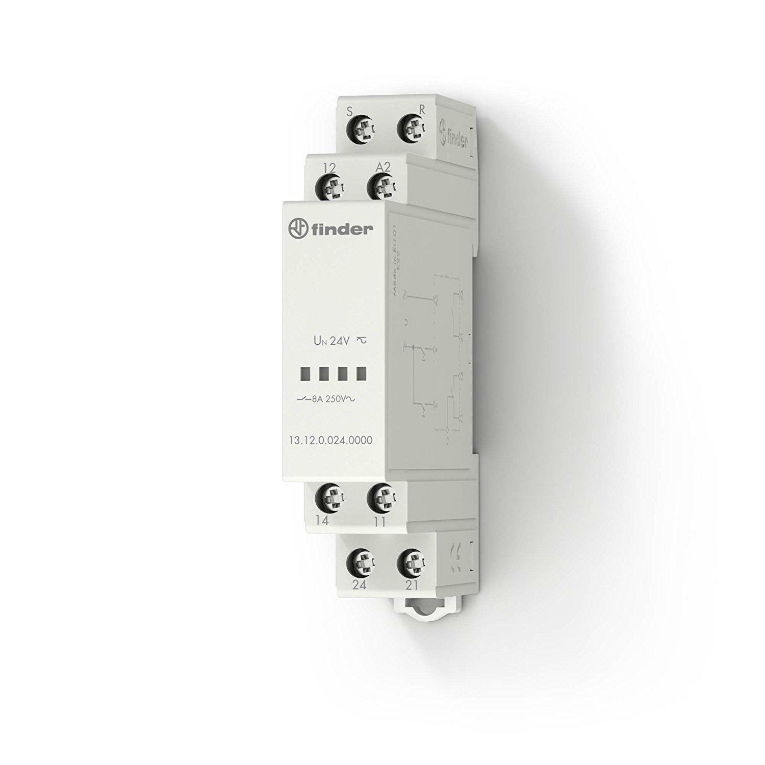 Relè Bistabile Modulare 6A 1 Modulo 12V - FINDER 131200120000