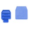 Piastrina terminale per morsetto CBD.4 colore Blu spessore 1,5mm - CABUR CBX25