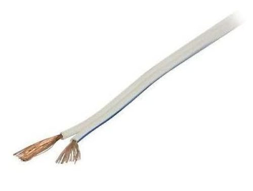 Cavo Per Altoparlante Piatto 2x1,5 Mm² | CCA | 50 Metri | Colore Bianco | Per Impianti Stereo, Home Theater E Installazioni Fisse