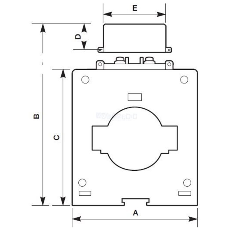Trasformatore Amperometrico di misura CT12-V/800 per corrente primaria Ip=800A classe 0,5 10VA - ABB EH 757 6