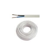 Cavo Elettrico H03VVH2-F 2x0,50, Bianco, Piatto (100 METRI) - BESSER CAVI 100MT-VG/P02050BI