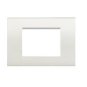 Placca Quadra Living Light 3 Moduli, in Tecnopolimero, Colore Bianca - BTICINO LNA4803BI