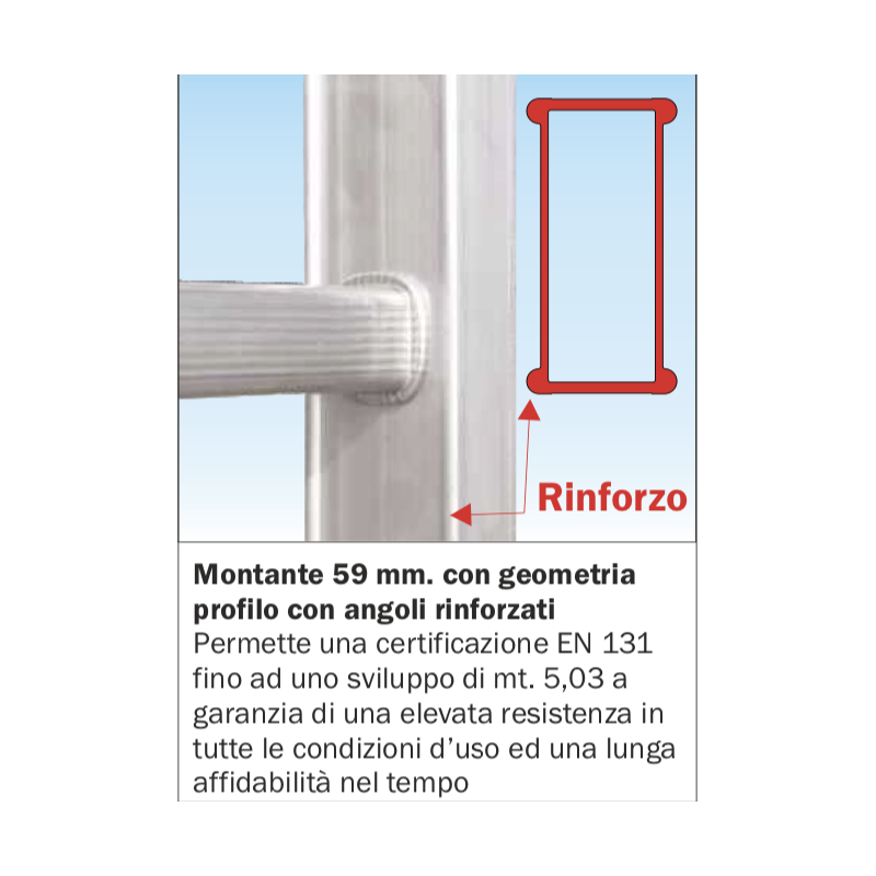 Frigerio Scala Telescopica 8+8 Gradini In Alluminio - FRIGERIO SCA 1970/16