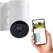 Somfy Telecamera Esterna Wireless con sirena, Casa Connessa, Smart Home, Bianca - BFT 2401560