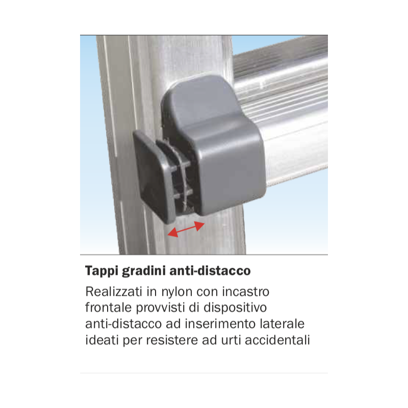 Frigerio Scala Telescopica 8+8 Gradini In Alluminio - FRIGERIO SCA 1970/16