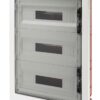 Centralino Quadro Distribuzione 54 Moduli (18x3) Pannelli Finestrati Telaio Estraibile Porta Trasparente Fumè IP40 - GEWISS GW40610