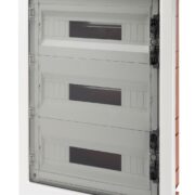 Centralino Quadro Distribuzione 54 Moduli (18x3) Pannelli Finestrati Telaio Estraibile Porta Trasparente Fumè IP40 - GEWISS GW40610