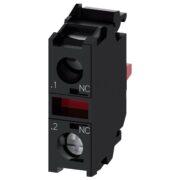 Modulo di contatti con 1 elemento di contatto, 1 NC, morsetto a vite, per montaggio su piastra frontale - SIEMENS 3SU14001AA101CA0