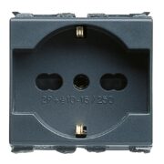Presa Standard Italiano-Tedesco 250V Ac 2P+T 16A Bivalente P40 1 Moduli Playbus - GEWISS GW30212