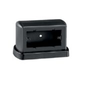 Torretta a pavimento TOR, porta apparecchi bifacciale, 4 moduli riducibile a 3, nero ardesia - BOCCHIOTTI B02090