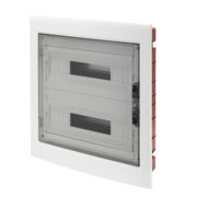 Centralino Quadro Distribuzione 36 Moduli (18x2) Pannelli Finestrati Telaio Estraibile Porta Trasparente Fumè IP40 - GEWISS GW40609