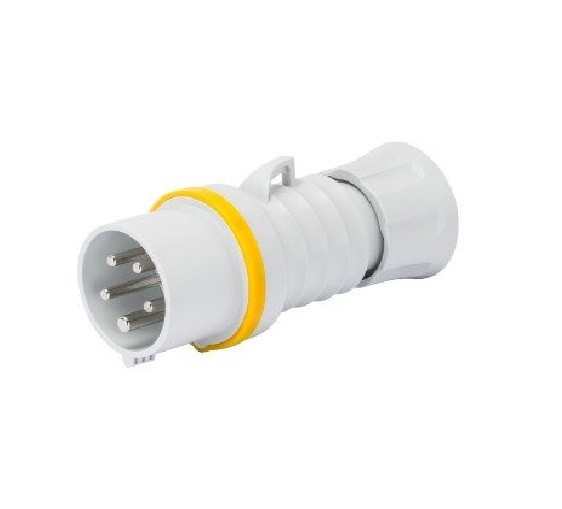 Spina Mobile Diritta Hp Ip44/Ip54 3P+N+T 16A 100-130V 50/60Hz Giallo 4H Cablaggio A Vite - GEWISS GW60003H