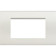 Placca Quadra Living Light 4 Moduli, in Tecnopolimero, Colore Bianco - BTICINO LNA4804BI