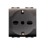 Compatibile "Bticino Living International" Presa italiana/tedesca trivalente con sicurezza 10/16A 2p+T - ELETTROCANALI ECL4050