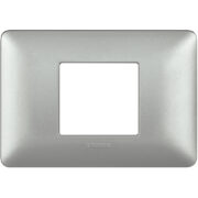 Placca 2 Moduli Matix, in Tecnopolimero, Silver - BTICINO AM4802MSL