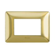 Placca Matix 3 Moduli, Oro Satinato, Tecnopolimero - BTICINO AM4803GOS