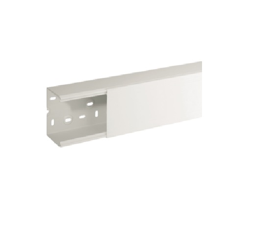 TA-EN 100x80 W Canalina porta cavi a base piana, Bianco (2 METRI) - BOCCHIOTTI B01840
