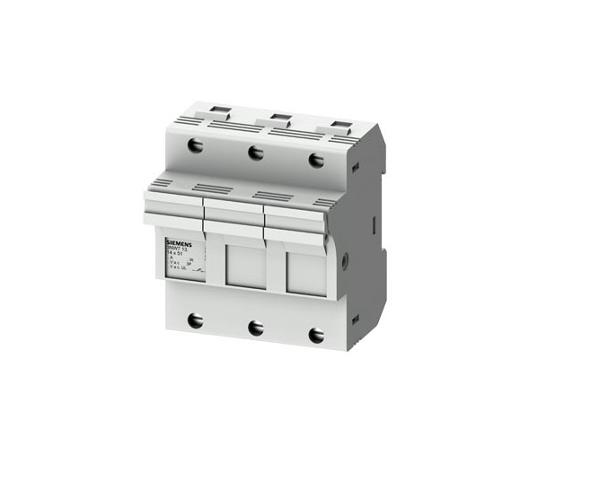 Portafusibili per Fusibili Cilindrici Sentron, 14 x 51 mm, a 3 poli, in: 50 a, un ac: 690 v - SIEMENS 3NW7131