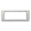 Placca Top System, in tecnopolimero finitura lucida, 6 Posti, Bianco Nuvola, System - GEWISS GW22506