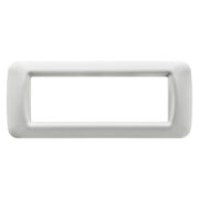 Placca Top System, in tecnopolimero finitura lucida, 6 Posti, Bianco Nuvola, System - GEWISS GW22506