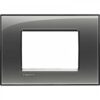 Placca Quadra Living Light 3 Moduli, in Tecnopolimero, Colore Fumo di Londra - BTICINO LNA4803KF