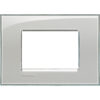 Placca Quadra Living Light 3 Moduli, in Tecnopolimero, Colore Grigio Ghiaccio - BTICINO LNA4803KG