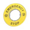 Etichetta Circolare Ø60 per arresto emerg.-EMERGENCY STOP/logo ISO13850 - SCHNEIDER ZBY9320