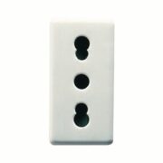 Presa Standard Italiana 250V 2P+T 16A Bivalente 1 Modulo, System White - GEWISS GW20203