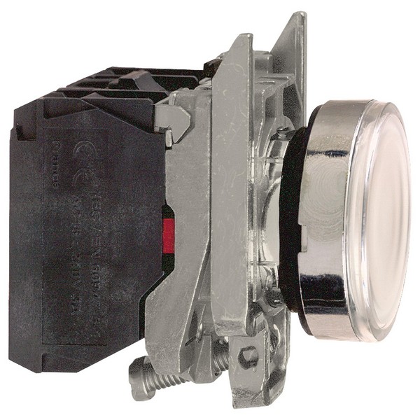 Pulsante Luminoso bianco Ø22 filoghiera ad impulso 24V 1NO+1NC - SCHNEIDER XB4BW31B5