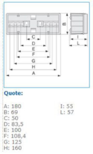 SAN-6 Scatola porta apparecchi 6M 100mm per linee TA-N / ALU-B / UNA / BIS - BOCCHIOTTI B02296