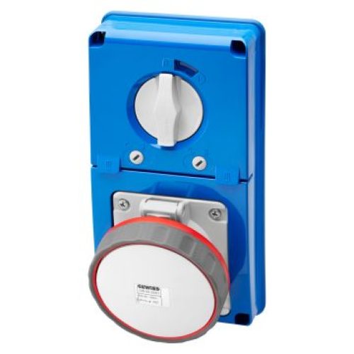 Presa Fissa Interbloccata Verticale 3P+N+T 63A 346-415v 6H IP67 - GEWISS GW66353N