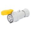 Presa Mobile Diritta IP44/54 2P+T 32A 100-130V Giallo 4H - GEWISS GW62012H