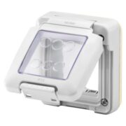 Combi In Calotta Stagna 2 posti System IP55 Grigio RAL 7035 - GEWISS GW27401