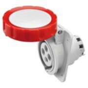 Presa Fissa Incasso 10° IP66/67 3P+T 16A 380-415V, Rosso, 6H - GEWISS GW62231H
