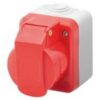 Presa Industriale da parete a norma IEC 309 3P+T 400V IP44, Grigio RAL 7035 - GEWISS GW26223