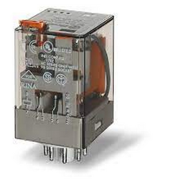 Serie 60 - Relè industriale Ad innesto su zoccolo, 24 V, Standard, 2 contatti, 10 A, AgNi, DC, Scambio - FINDER 601290240040