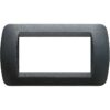 Placca 4 Posti Antracite In Tecnopolimero Living International - BTICINO L4804PA