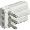 Spina Corner 2P+T 10A salvaspazio, colore bianco - BTICINO S2465TA