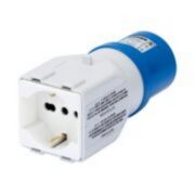 Adattatore Da Industriale a Civile IP44 Spina 2P+T 16A 230V ac 50/60HZ 1 Presa 2P+T 10/16A Bivalente (P17/11) - GEWISS GW64212
