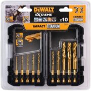 Dewalt DT50050-QZ Set 10 Punte Impact Titanium per Avvitatore a Impulsi, Attacco 1/4, in Cassetta, 3, 3.2, 3.5, 4, 4.5, 5, 6, 8, 10, 12 mm - DEWALT DT50050-QZ
