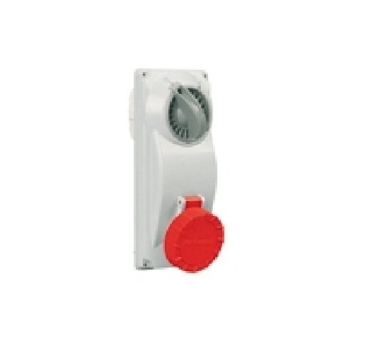 Presa Fissa Interbloccata Installazione Quadro 3P+T 16A 380-415V 50-60Hz 6H IP66/IP67 - PALAZZOLI 491136