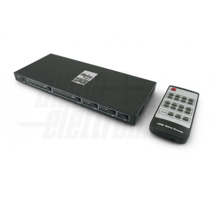 Matrice HDMI, 4 In-2 Out 4K60Hz, Con Scaler, Compatibile HDR-ARC, Estrazione audio - ALPHA ELETTRONICA CT384/7