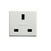 Presa Standard Inglese 250V Ac 2P+T 13A 2 Moduli System White - GEWISS GW20208