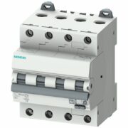 Interruttore Magnetotermico Differenziale RCBO, 6 kA, 4P Tipo A, 300mA, C-Char, In: 25A Un: 400V - SIEMENS 5SU16467FP25