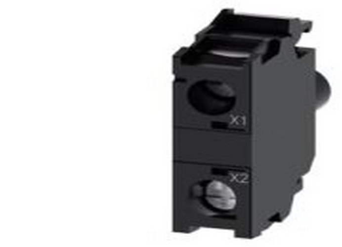 Modulo LED con LED integrato 230 V AC, rosso, morsetto a vite, per montaggio su piastra frontale - SIEMENS 3SU14011BF201AA0