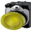 Indicatori luminosi, 22 mm, tondi, in metallo, lucidi, gialli, plastica, lisci, con supporto, modulo LED con LED integrato 24 V AC/DC, morsetto a vite - SIEMENS 3SU11526AA301AA0