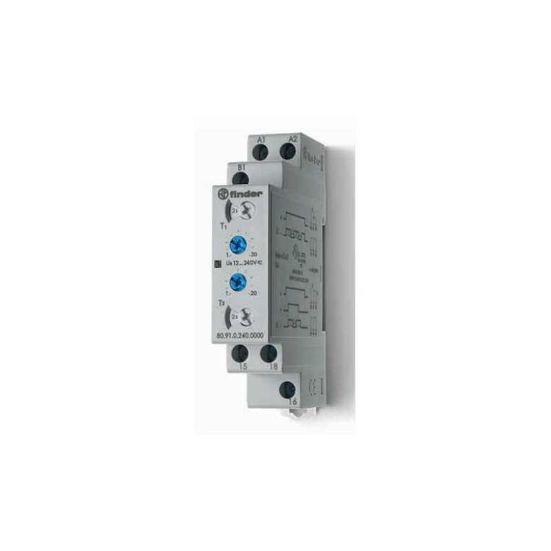 Temporizzatore Modulare Multitensione 12/240 - FINDER 809102400000