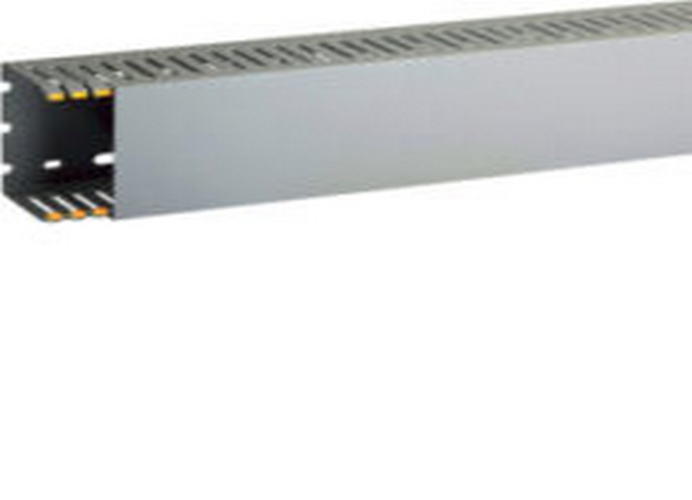 T1-EN 80x60 G Canaletta con coestruso morbido modulo 10 feritoia 4 GRIGIO (2 ML) - BOCCHIOTTI B00839