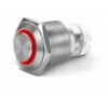 Pulsante Antivandalo ø16Mm Bistabile Luminoso Rosso 24V 1P Spdt On/On 3A250Vac 5 Term. A Saldare - ALPHA ELETTRONICA 330-072