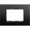 Placca Quadra Living Light 3 Moduli, in Tecnopolimero, Colore Antracite - BTICINO LNA4803AR